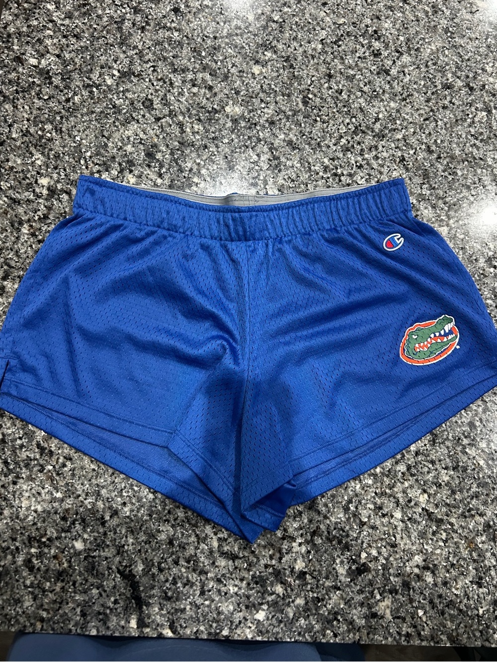 Champion Blue Women’s Athletic Shorts with Gators Patch